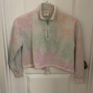 Soft Tie Die Crop Sweatshirt
